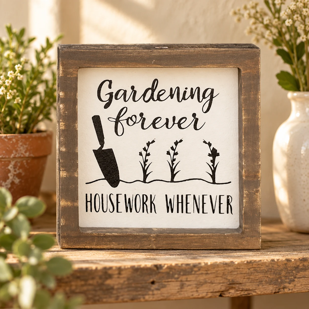 Gardening Forever in a warm styled setting
