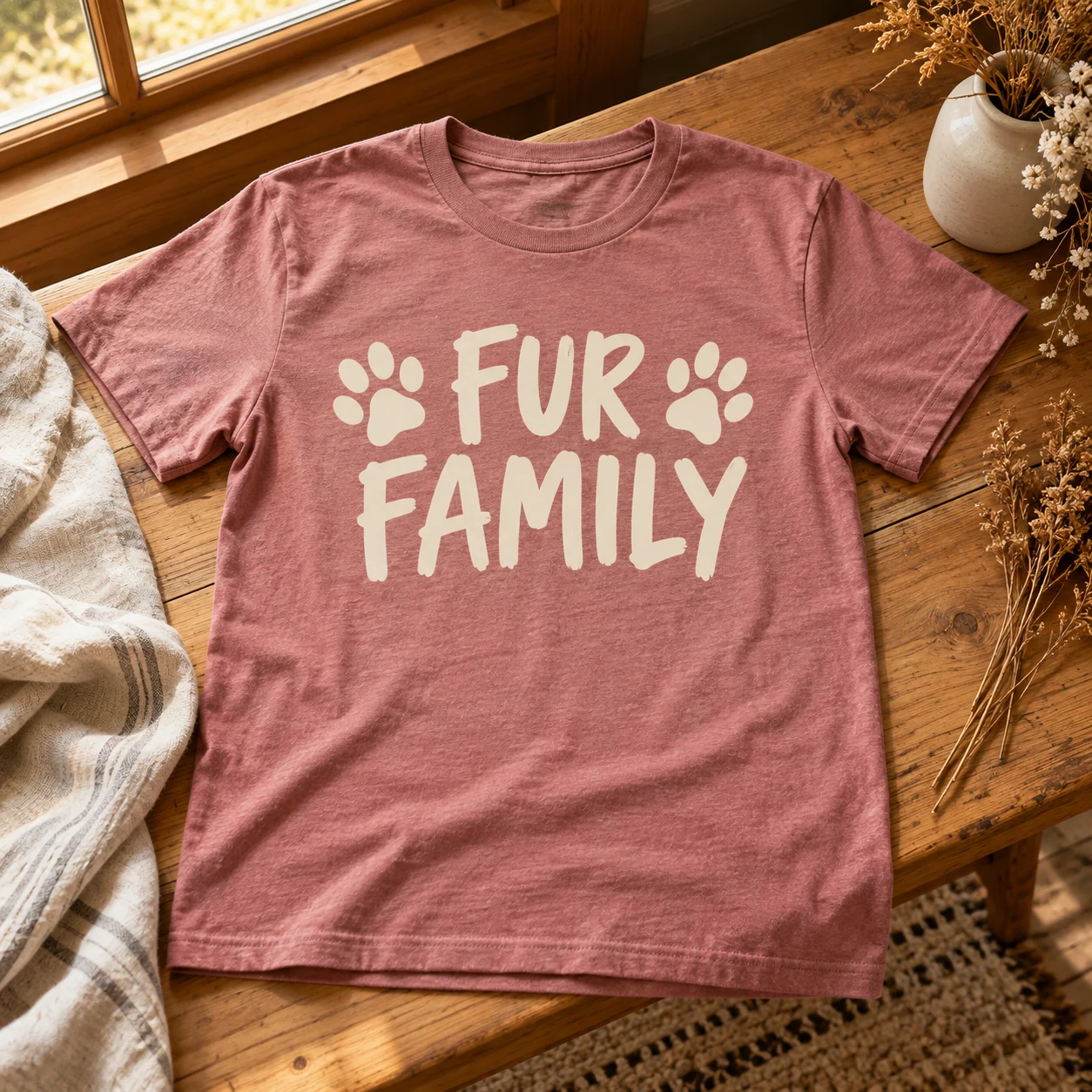 Fur Family in a warm styled setting