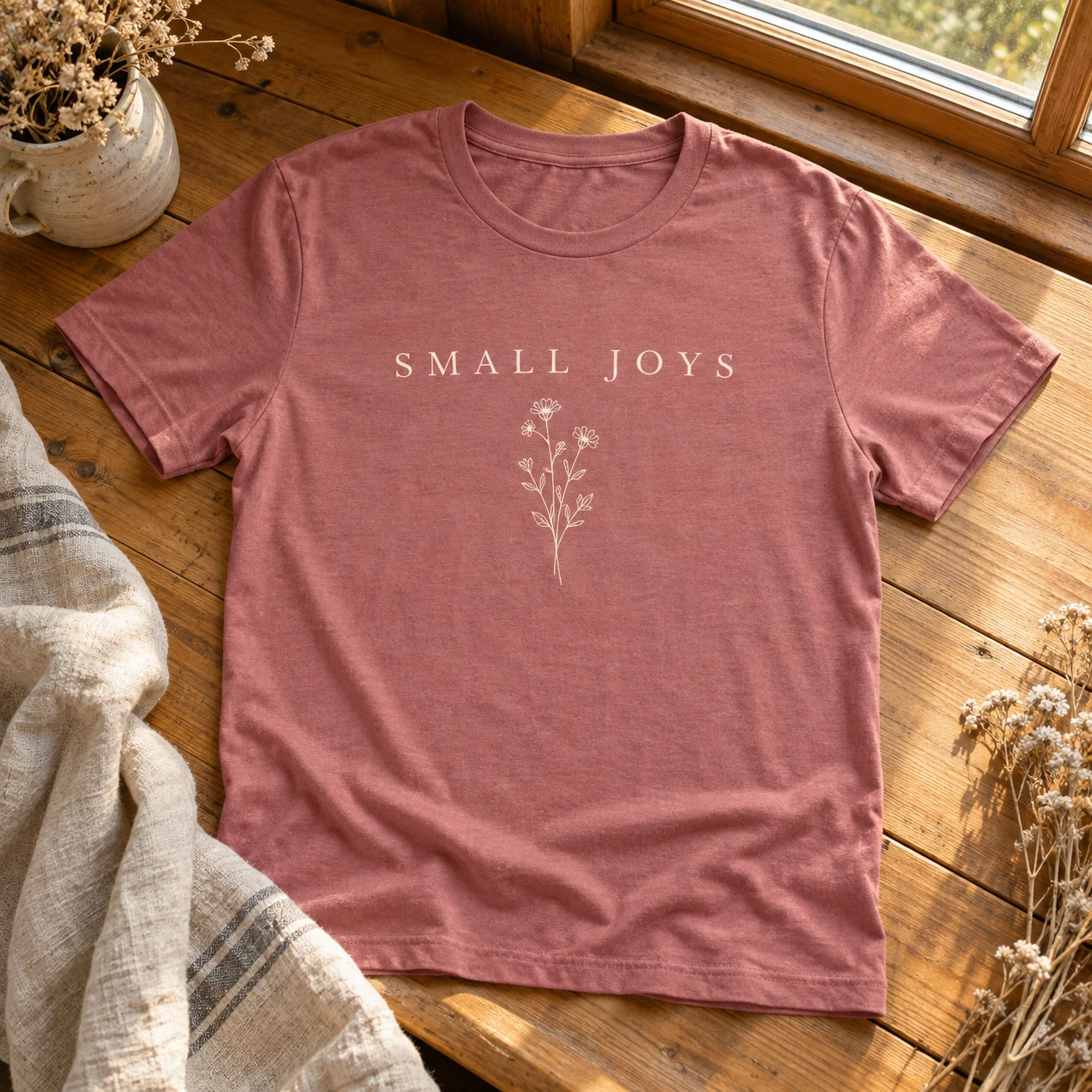 Small Joys in a warm styled setting