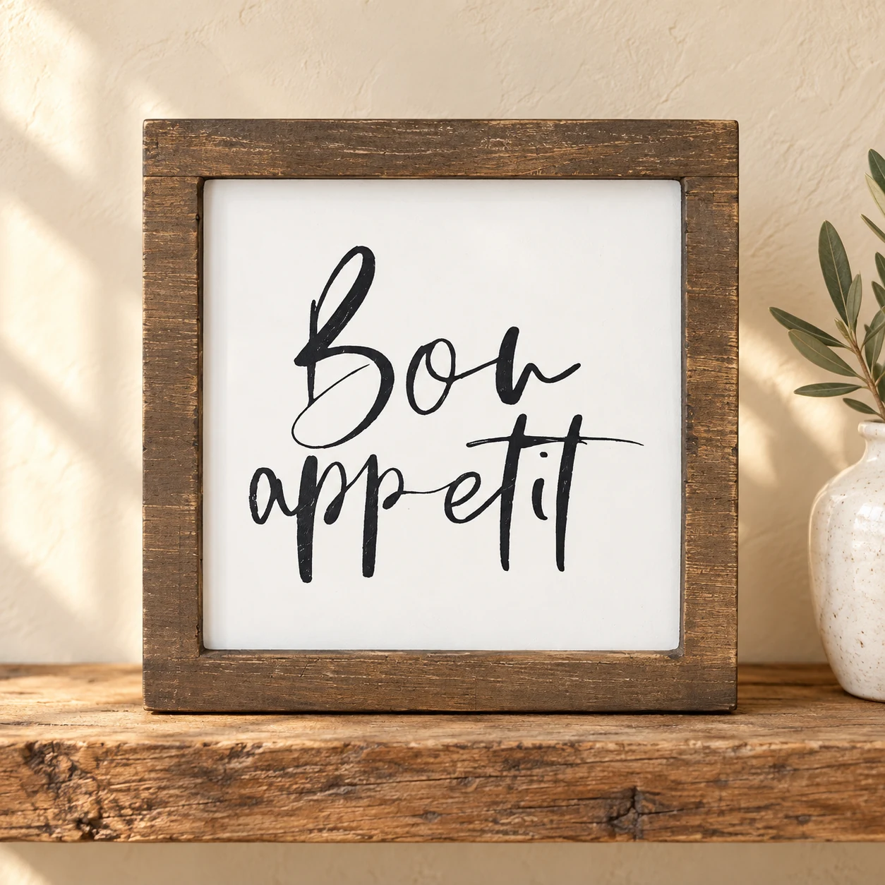 Bon Appétit in a warm styled setting